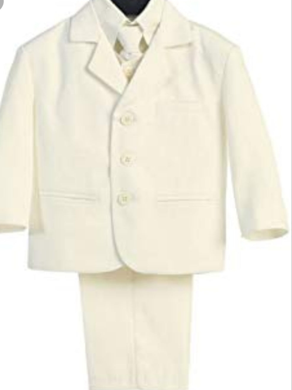 Boys Five Piece Suit Ivory