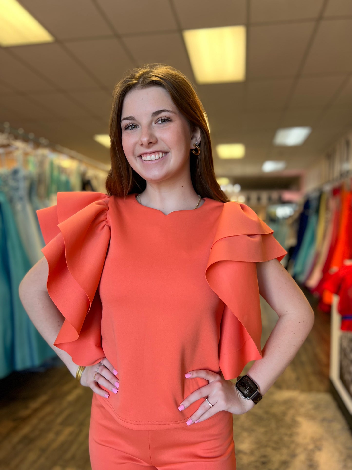 Marc Defang 8121K Coral Top and Bottom Set sz.14