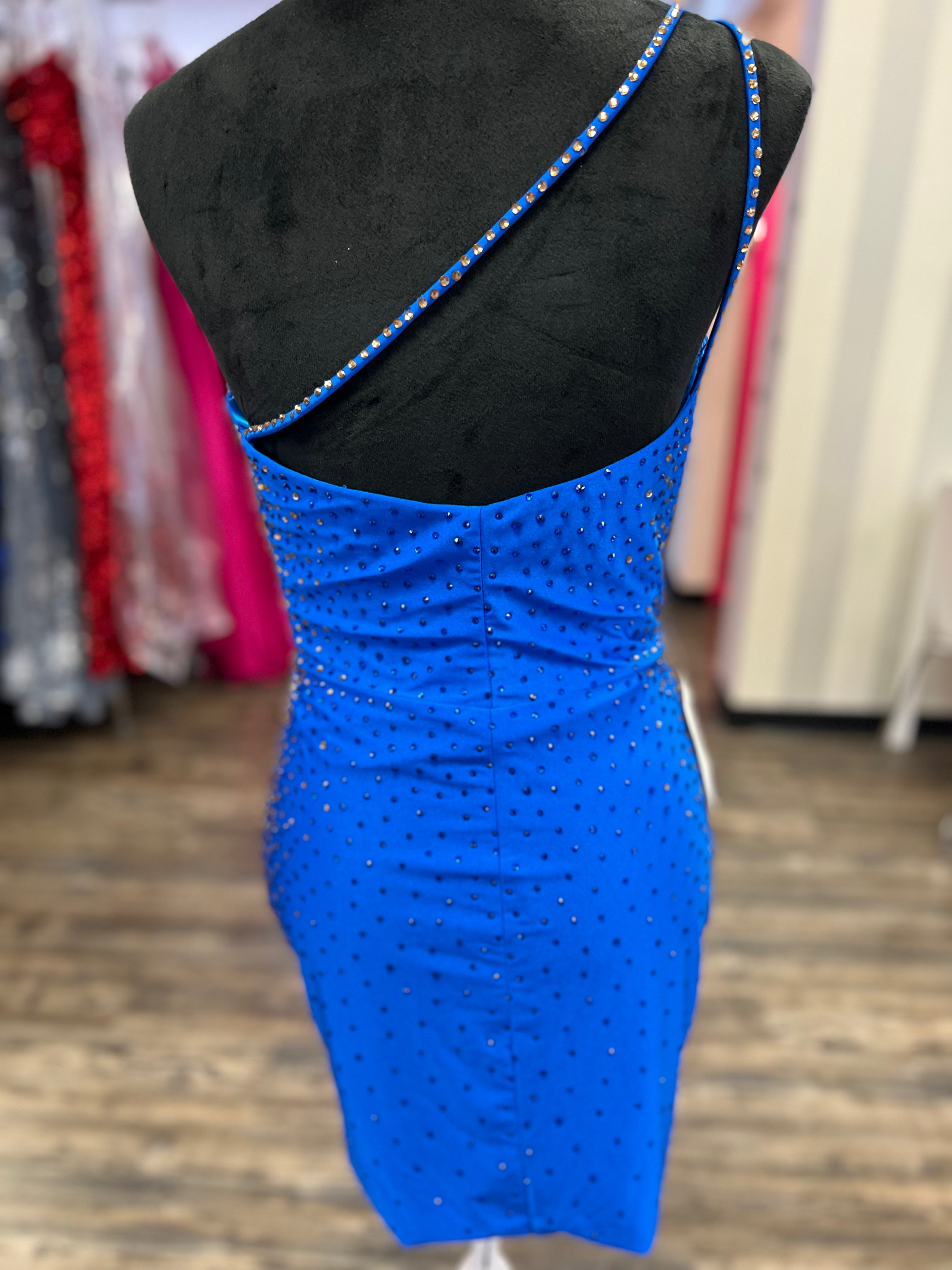 Colors 2776 Fitted One Shoulder Dress