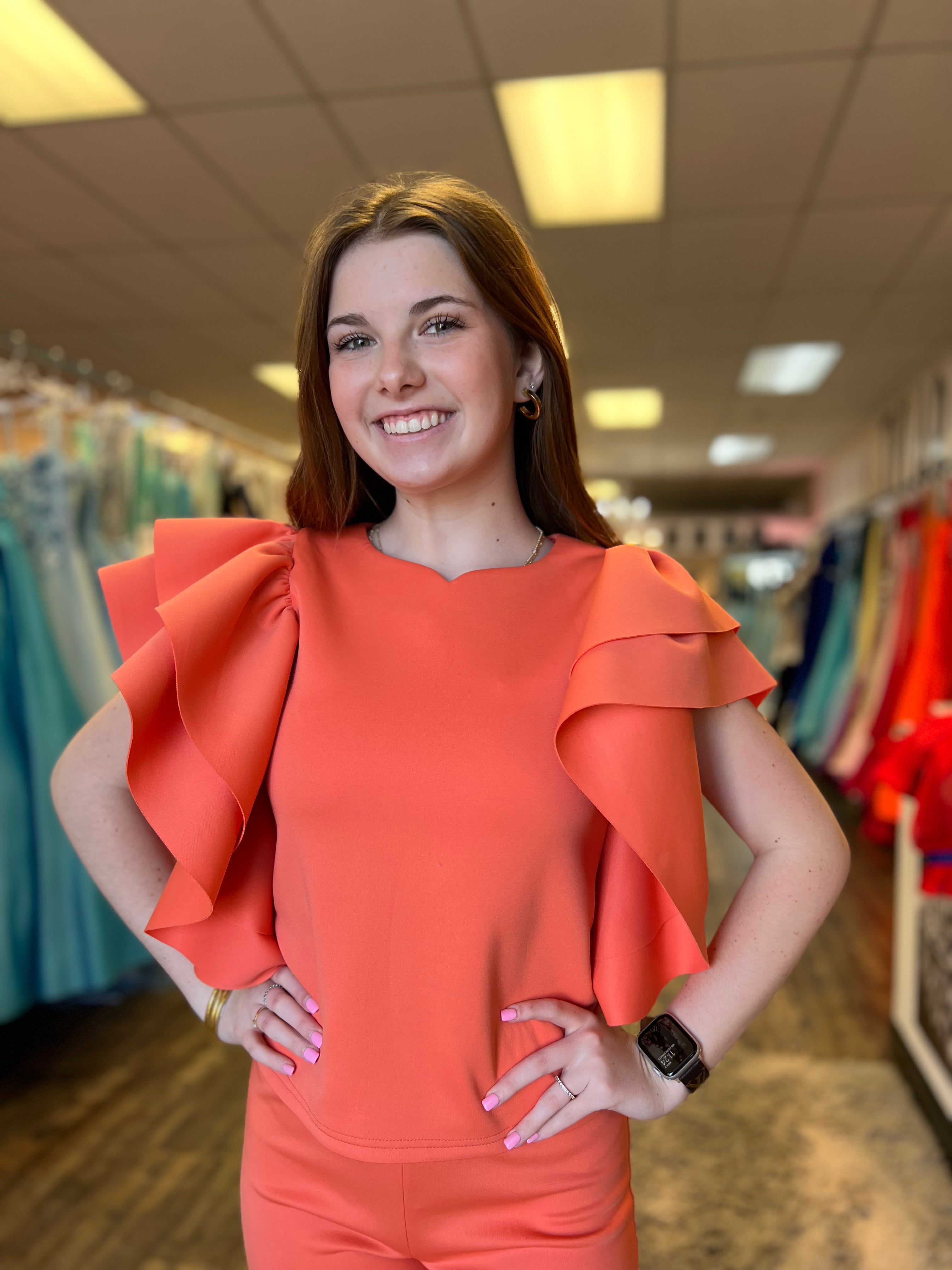 Marc Defang 8121K Coral Top and Bottom Set sz.14