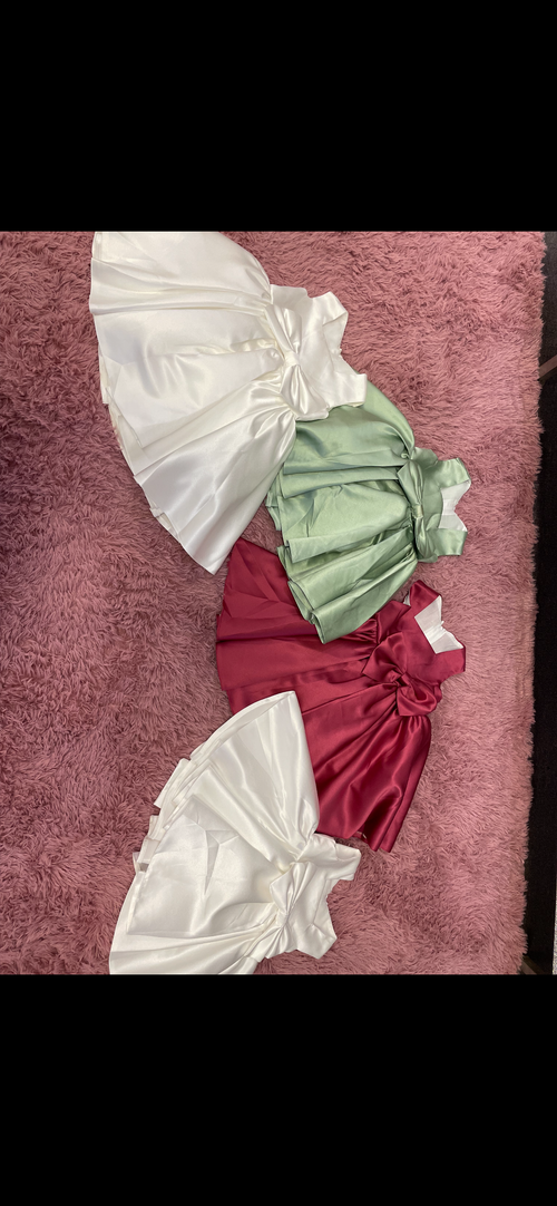 Satin Bow Dress #325