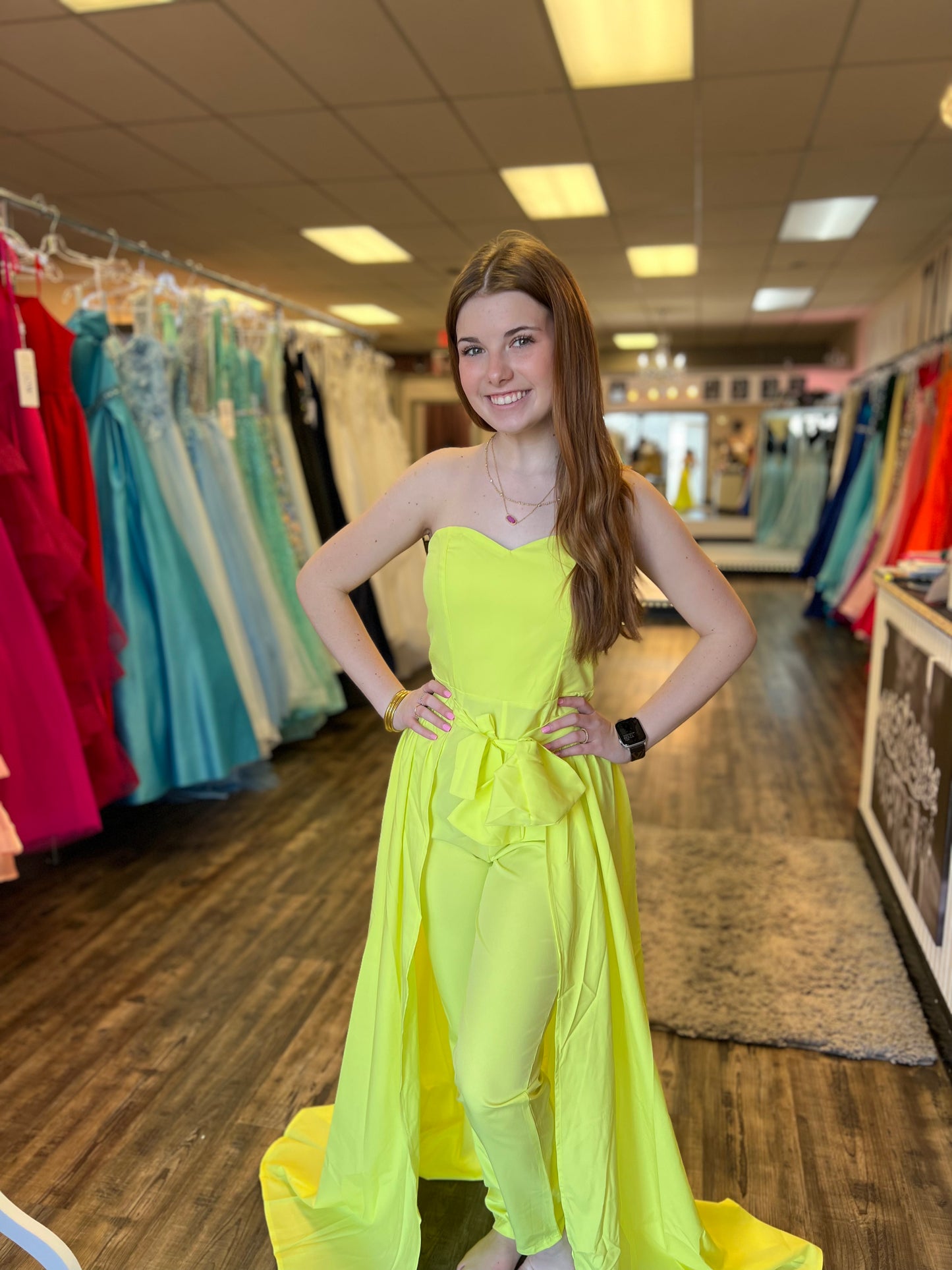 Chic Me Neon Jumpsuit and Overskirt