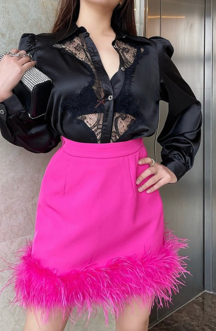 La Ros Hot Pink Skirt